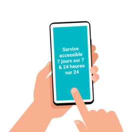 Service téléphonique accessible 7 jours sur 7 et 24h sur 24